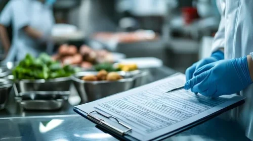 inspección sanidad en un restaurante